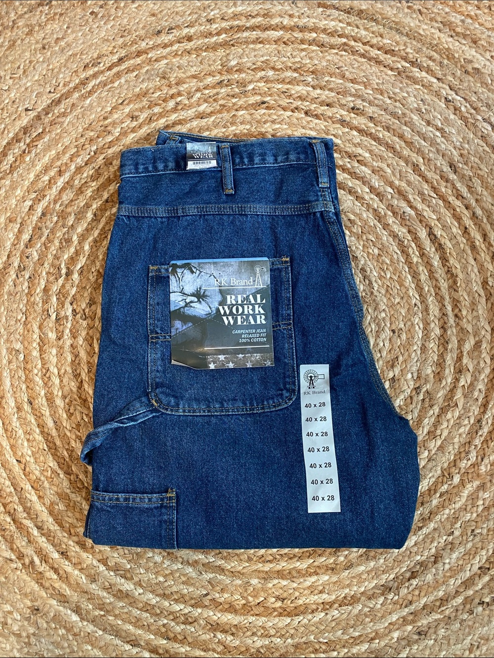 RK Brand Relaxed Carpenter Jeans - Dark Blue